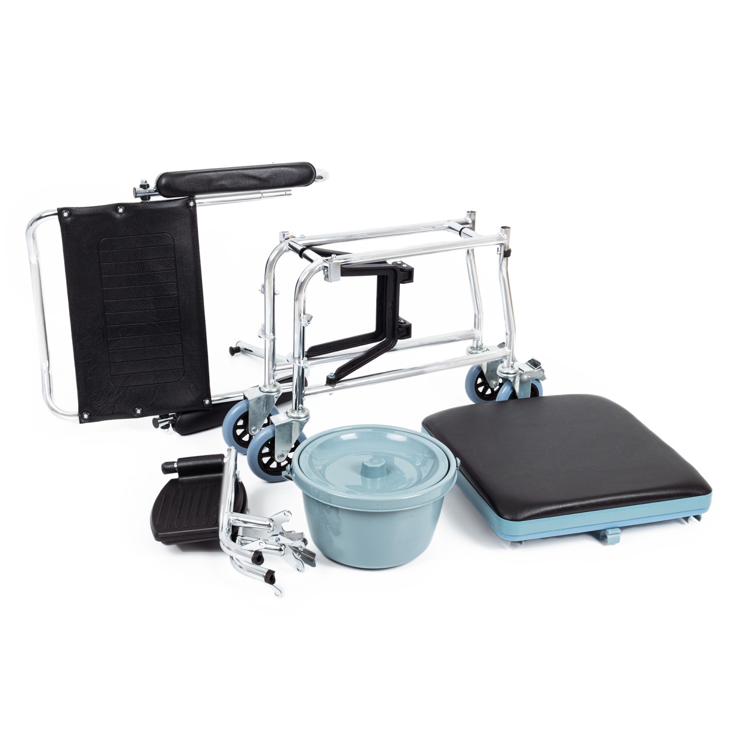 COMFORT PLUS - KY 689 TUVALET ÖZELLİKLİ TEKERLEKLİ SANDALYE - Görsel 5